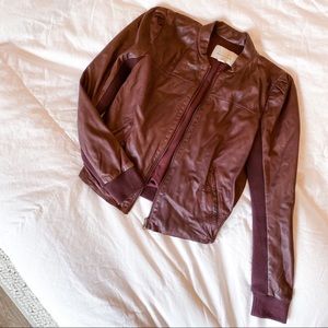 Hinge leather jacket
